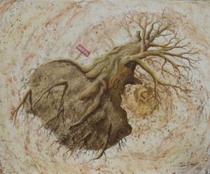 Peinture de Michel Le Darz: refuge 