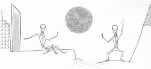 Dessin de Dixie: 2 mondes