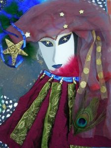 Collage de catherine martin: un regard plein d'etoiles