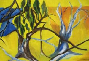 Peinture de Eliette Graf: Arbres de vie