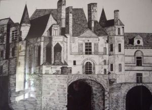 Peinture de isabelle sallet : chateau