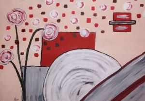 Peinture de Jaclinn Roos: Cosmos rose