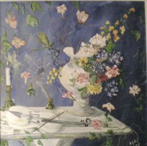 Peinture de Nicky Neef: le violon oublie