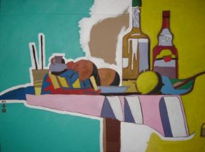 Peinture de MC: Nature morte a l'huile d'olive
