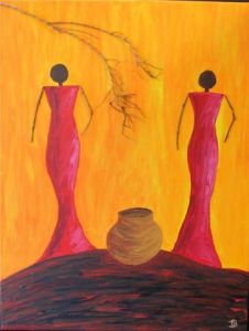 Peinture de Dominique Gaubert - Bourlier: Black sisters