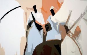 Peinture de M Lyoubi: Gnawa du sud 