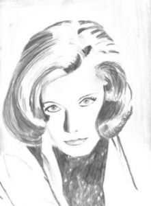 Dessin de laurent moreau: greta garbo