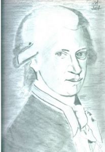 Dessin de laurent moreau: mozart