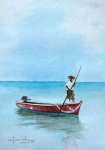 Peinture de Caroline HARDY: Le Taxi