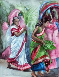 Peinture de Caroline HARDY: Le Cavadee