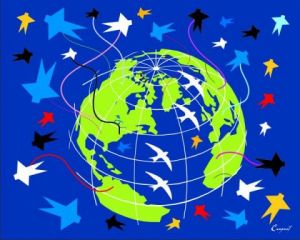 Oeuvre de CAUQUIL: MONDE DE PAIX