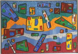 Peinture de Embe: la cité des ames