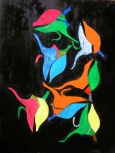 Peinture de GHIS: FOULARDS AU VENT