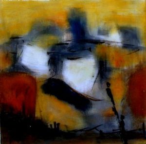 Peinture de Catherine THOMAS: DANS UN COIN DE L'ORIENT