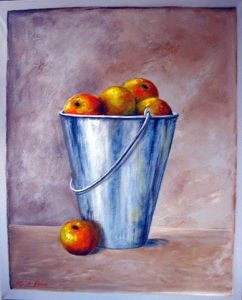 Peinture de Mariele KAISER: LE SEAU DE POMMES