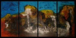 Peinture de BOUN: les cascades celeste