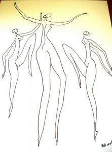 Dessin de BRIGITTE BASPEYRAS: danse