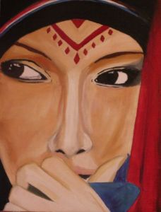 Peinture de Gaelle RAMAEN: femme berbère