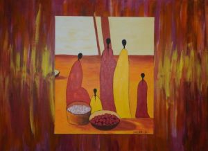 Peinture de isabelle sallet : famille