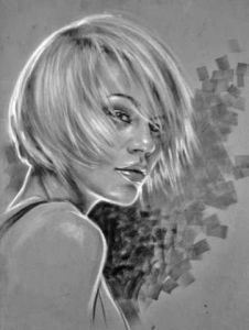 Dessin de bram: portrait noir et blanc