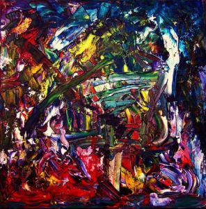 Peinture de Christian St Marc: ordre et chaos 1 