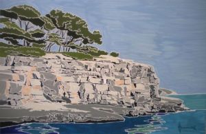 Peinture de vincent honnore: CALANQUE