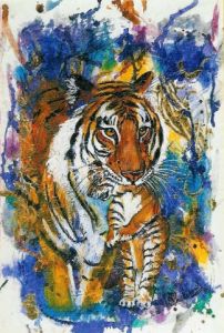 Peinture de Jocelyne Ruchonnet: fierté de mère