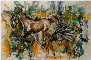 Peinture de Jocelyne Ruchonnet: pas de deux