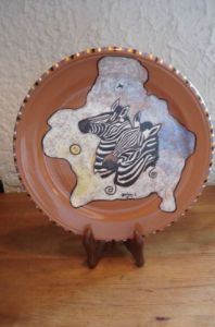 Oeuvre de valerie laugier: Assiette zébres