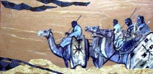 Collage de Jackie: Marche dans le désert