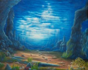 Peinture de christophe DAVID: libre évasion des grands fonds