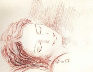 Dessin de Jean-Joseph Chevalier: béatitude