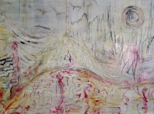 Peinture de Patricia Raccah: Voyage d\'hiver