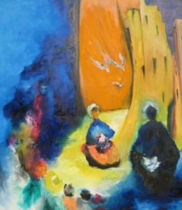 Peinture de Eliette Graf: Fées dans la rue