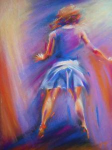 Peinture de FREDERIQUE NALPAS: ENVOL 1(danse)