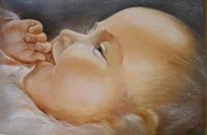 Peinture de Chantal Eberle: Portrait de Claire 