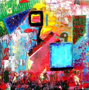 Peinture de Embe: lulu sort de sa boite