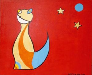 Peinture de Bastien Mace: Le chat