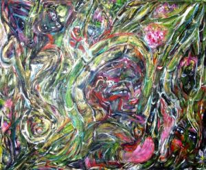 Peinture de OD' ILE : Lianes, il ya toujours une liane...