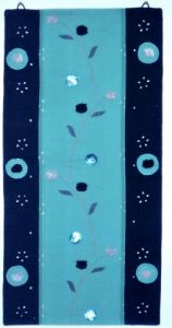 Art_textile de Isabelle  Mounib: Fleurs de pompons