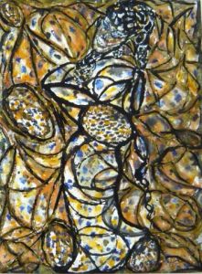 Peinture de CHRISTIAN DUBOIS: natte africaine