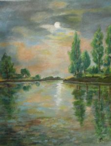 Peinture de Yves Mignotte: Reflets