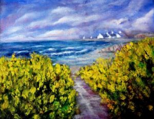 Peinture de Suzanne ACCARIES: la côte bretonne