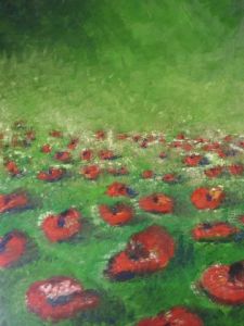 Peinture de Art'axet carole: champ de fleurs