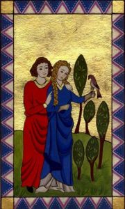 Oeuvre de Sylvie CHENET: La chasse au faucon