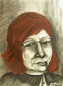 Peinture de JACQUELINE SARAH UZAN: LA ROUQUINE