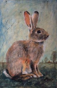 Oeuvre de Jacky DECERLE: LAPIN DE GARENNE
