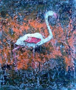 Oeuvre de Jacky DECERLE: FLAMANT ROSE