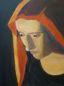 Peinture de Jean Pierre BERARD: reproduction de St Irène  de Georges de la Tour