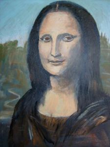 Peinture de Jean Pierre BERARD: reproduction de Mona Lisa  de Léonard de Vinci